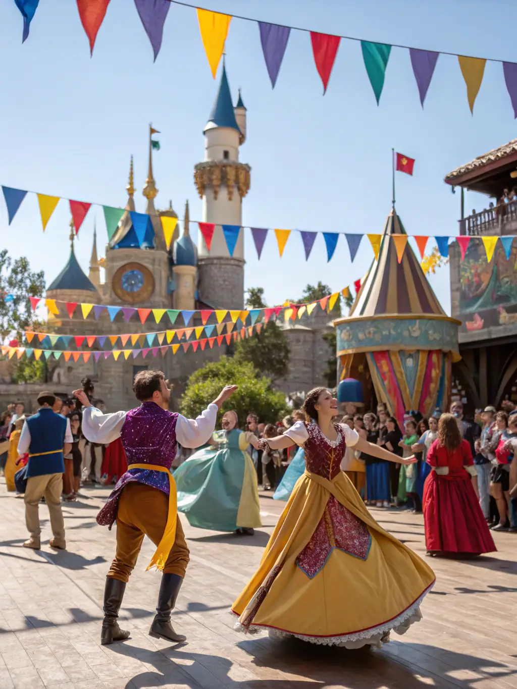 A vibrant scene of a local cultural festival, featuring traditional music, dance, and food stalls, showcasing community spirit and cultural enrichment through 15EME PARALLELE SPORT ORGANISATION.